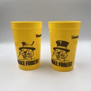 Vintage Wake Forest Demon Deacons Plastic NCAA College Football 90s Hardees Cups